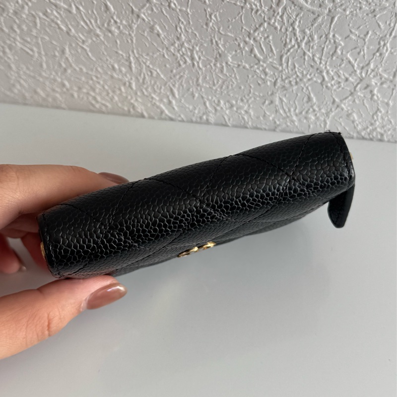 Chanel黑荔枝金雙C ㄇ拉零錢包👛 超好用-6