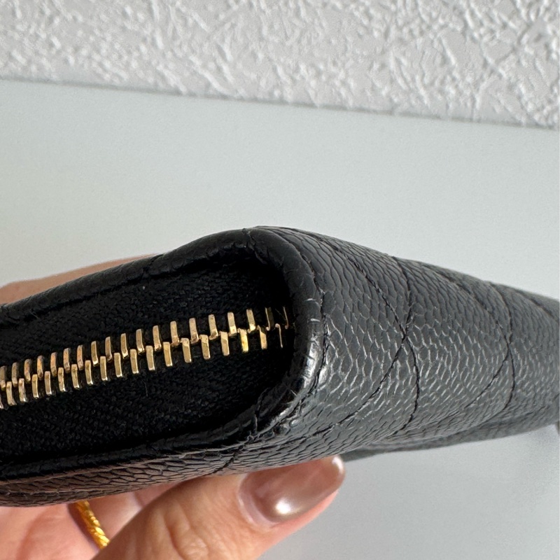 Chanel黑荔枝金雙C ㄇ拉零錢包👛 超好用-8