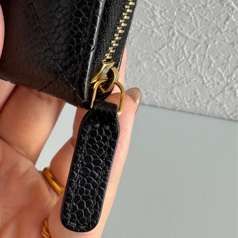 Chanel黑荔枝金雙C ㄇ拉零錢包👛 超好用-11