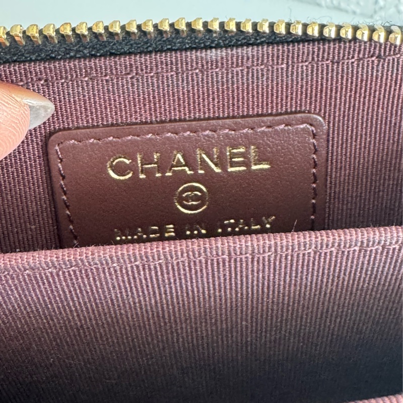Chanel黑荔枝金雙C ㄇ拉零錢包👛 超好用-14