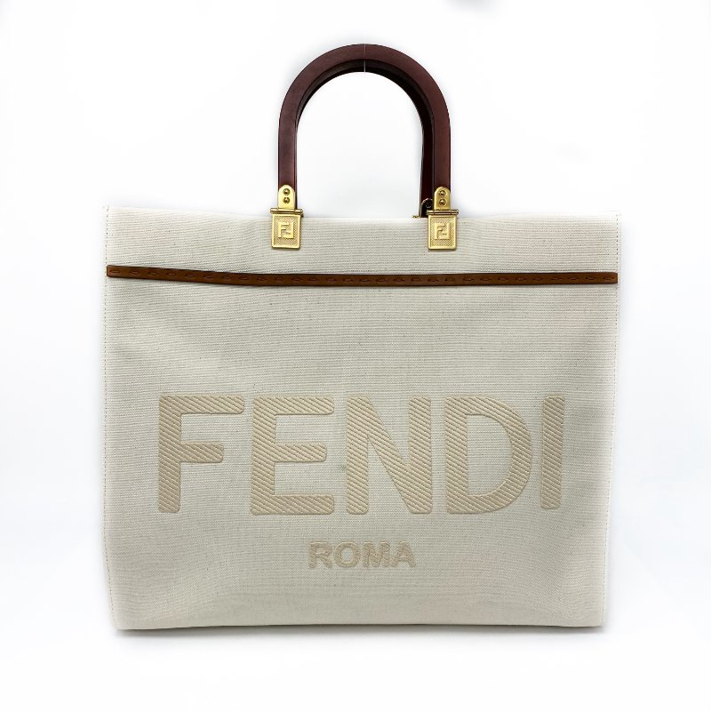 △ Fendi 芬迪 Sunshine Beige Canvas 2Way Bag 8BH386 米色帆布兩用袋 8BH386 -257024356-1