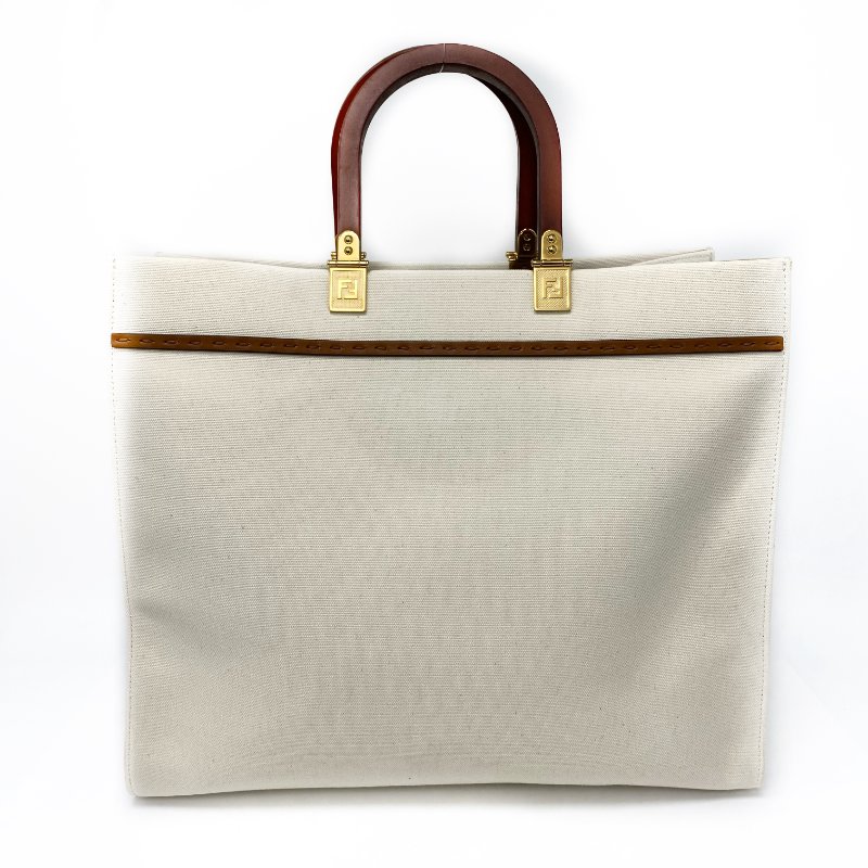△ Fendi 芬迪 Sunshine Beige Canvas 2Way Bag 8BH386 米色帆布兩用袋 8BH386 -257024356-2
