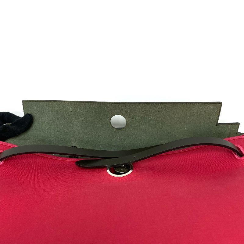 △ Hermes 愛馬仕 Herbag 39 Deep Green, Hotpink Canvas Smooth Calfskin Palladium-plated Hardware 2Way Bag Stamp A 深綠色, 亮粉色帆布光滑小牛皮銀扣兩用袋 A刻 -257024472-15