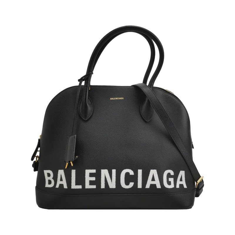 Balenciaga Ville牛皮拼色Balenciaga字母logo斜挎包單肩包-0