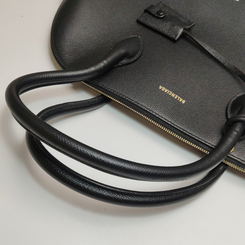 Balenciaga Ville牛皮拼色Balenciaga字母logo斜挎包單肩包-15