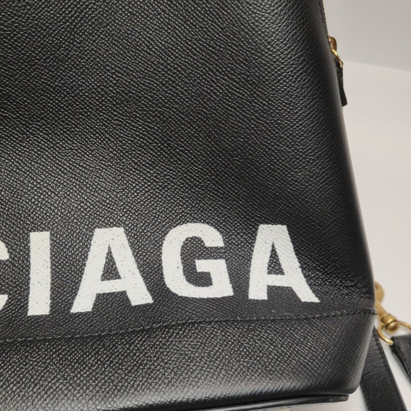 Balenciaga Ville牛皮拼色Balenciaga字母logo斜挎包單肩包-16