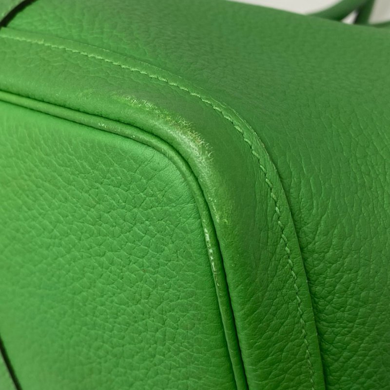 △ Hermes 愛馬仕 Garden Party 36 Green Negonda Calfskin Palladium-plated Hardware Tote Bag Stamp T 綠色壓紋小牛皮銀扣托特袋T刻 -257024695-11