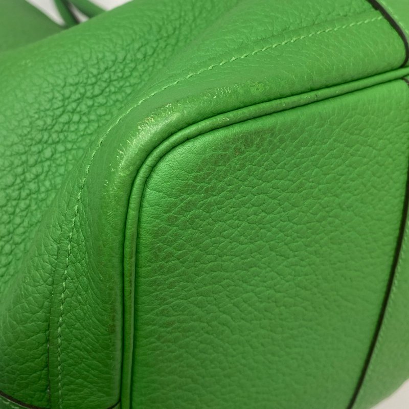 △ Hermes 愛馬仕 Garden Party 36 Green Negonda Calfskin Palladium-plated Hardware Tote Bag Stamp T 綠色壓紋小牛皮銀扣托特袋T刻 -257024695-12