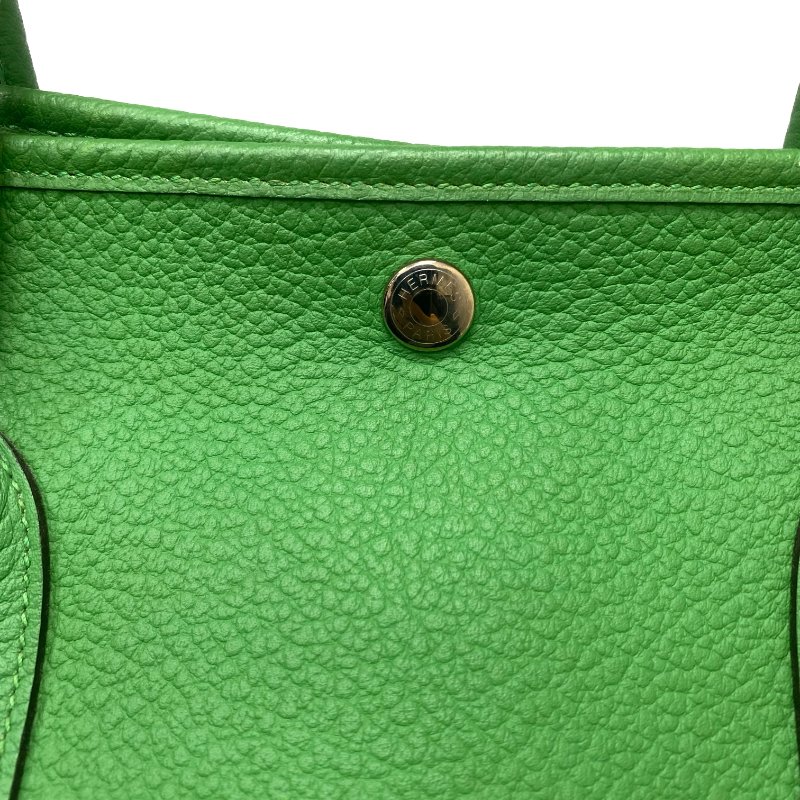 △ Hermes 愛馬仕 Garden Party 36 Green Negonda Calfskin Palladium-plated Hardware Tote Bag Stamp T 綠色壓紋小牛皮銀扣托特袋T刻 -257024695-17