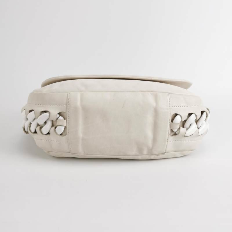 Chanel牛皮拼色雙C logo單肩包-5