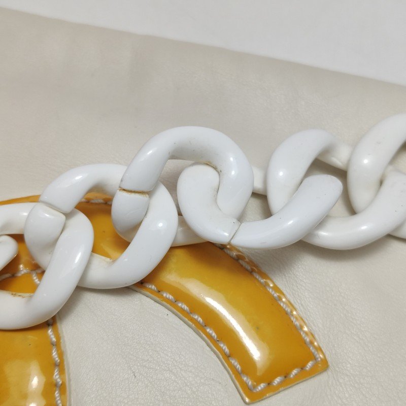 Chanel牛皮拼色雙C logo單肩包-9