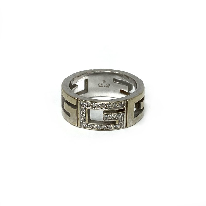 △ Gucci 古馳 18K White Gold Diamond Ring 7.99g 18K白金鑽石戒指7.99g -257024061-2