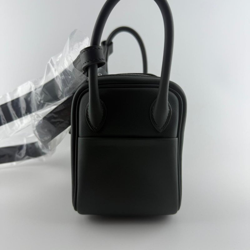 HERMES 黑銀Lindy mini 手提斜挎包-2