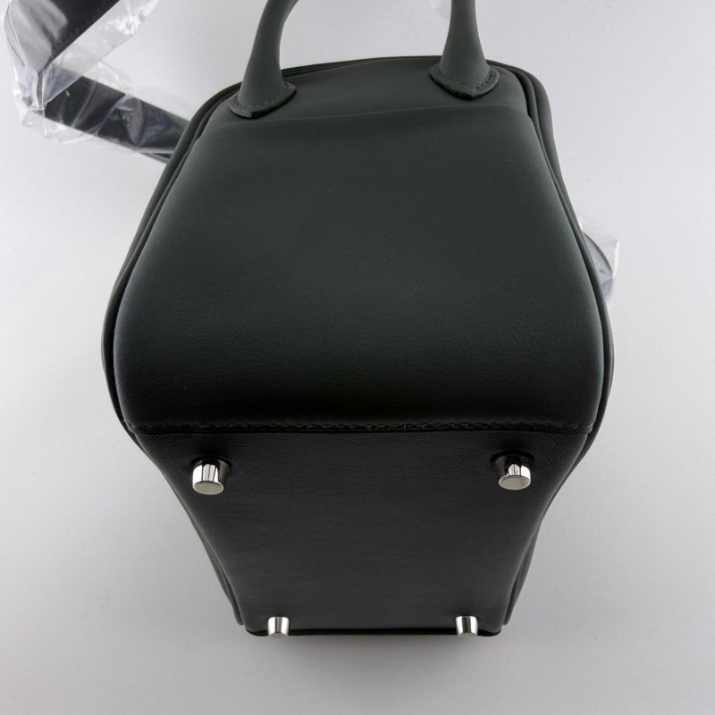 HERMES 黑銀Lindy mini 手提斜挎包-10
