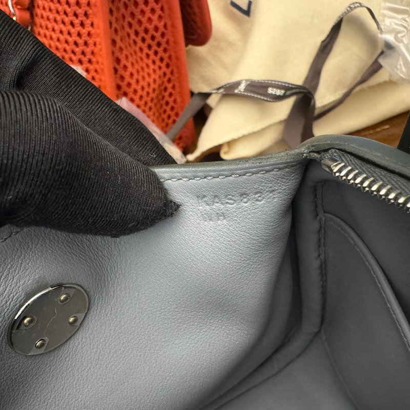HERMES 黑銀Lindy mini 手提斜挎包-13