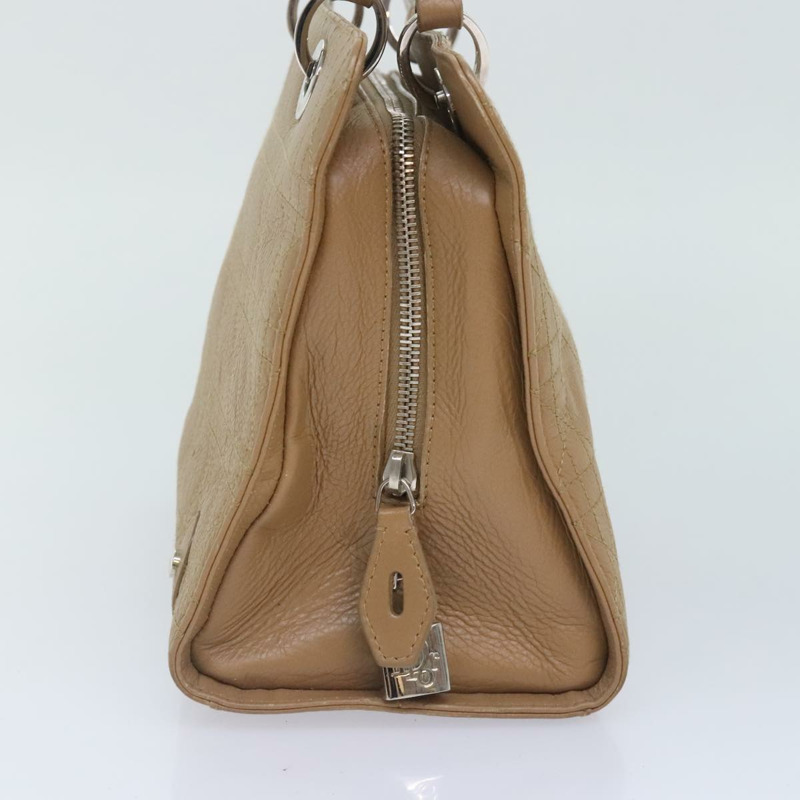 【日本直送】Christian Dior Lady Dior Canage 手提包 皮革 米色 正品 hk1676-2