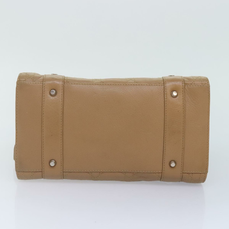 【日本直送】Christian Dior Lady Dior Canage 手提包 皮革 米色 正品 hk1676-4