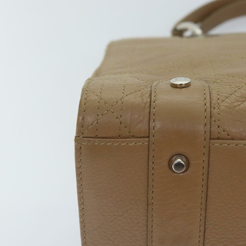 【日本直送】Christian Dior Lady Dior Canage 手提包 皮革 米色 正品 hk1676-14