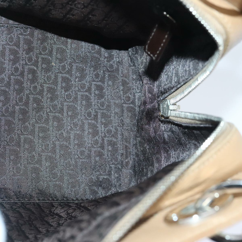 【日本直送】Christian Dior Lady Dior Canage 手提包 皮革 米色 正品 hk1676-18