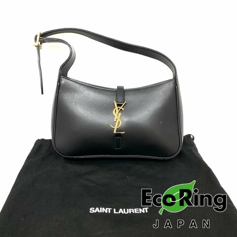 △ Saint Laurent 聖羅蘭 Le 5 à 7 Black Calfskin Shoulder Bag 黑色小牛皮肩背袋 -257024592