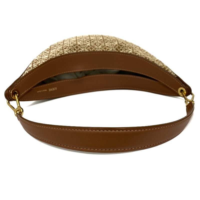 △ Loewe 羅意威 Luna Brown Canvas, Calfskin Shoulder Bag 啡色帆布, 小牛皮肩背袋 -257024773-7