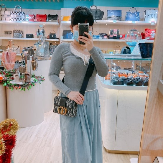 MS0447 Dior 迪奧 30 迷理蒙田緹花布藍色金扣斜肩包Montaigne Box Mini Oblique Jacquard Blue x GHW-1