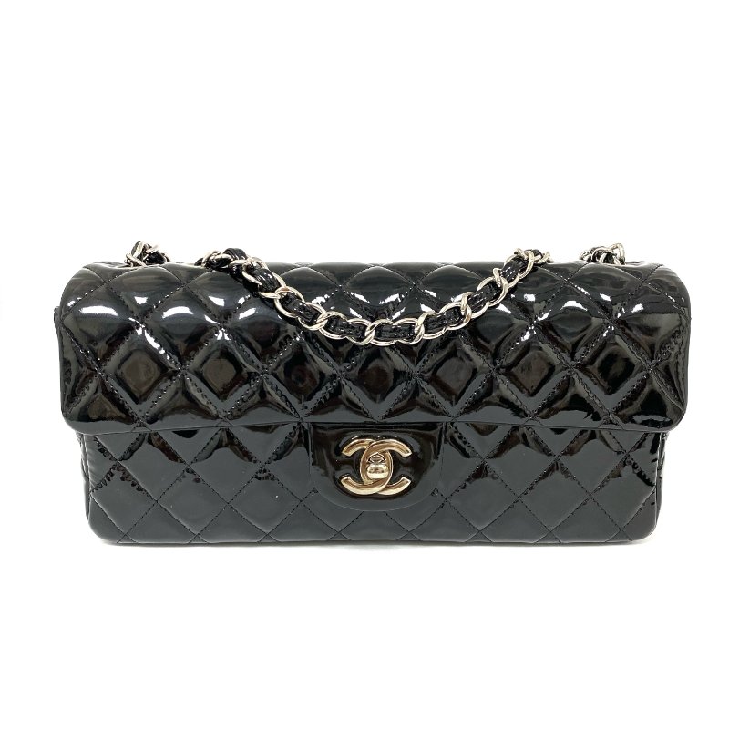 △ Chanel 香奈兒 EastWest Black Patent Leather Chain Shoulder Bag No.13 A48303 黑色漆皮鏈條肩背袋 No.13 A48303 -257024719-1