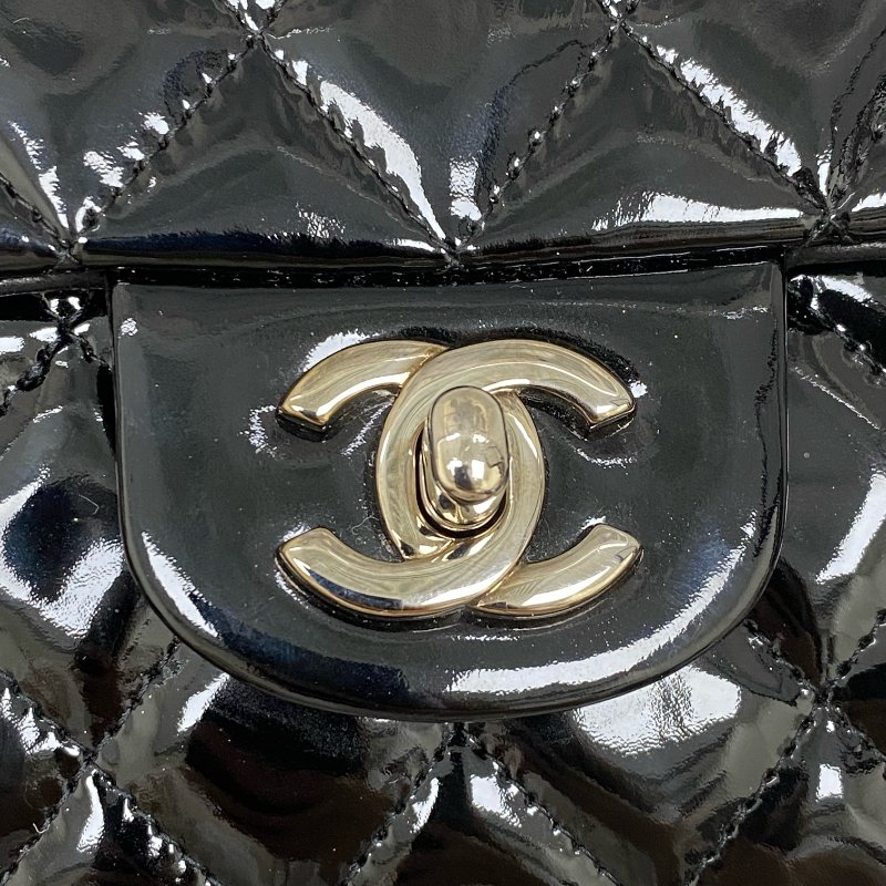 △ Chanel 香奈兒 EastWest Black Patent Leather Chain Shoulder Bag No.13 A48303 黑色漆皮鏈條肩背袋 No.13 A48303 -257024719-12