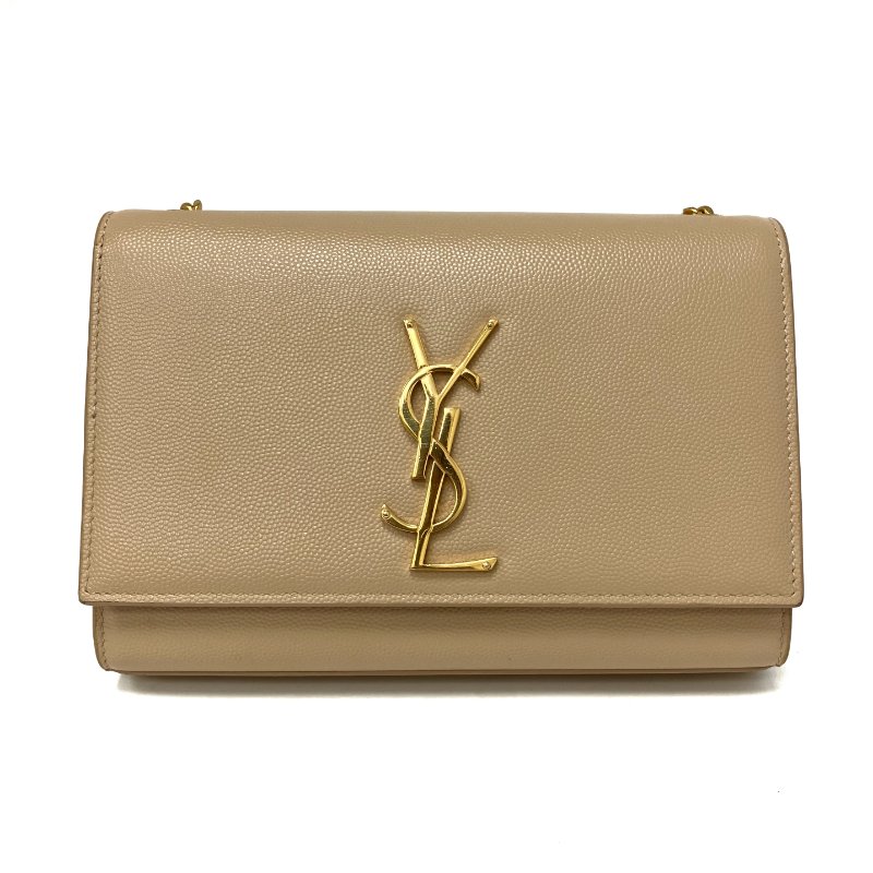 ☆ Saint Laurent 聖羅蘭 Beige Calfskin Kate Chain Shoulder Bag 米色小牛皮鏈條肩背袋 - 257024877-1