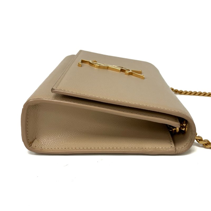☆ Saint Laurent 聖羅蘭 Beige Calfskin Kate Chain Shoulder Bag 米色小牛皮鏈條肩背袋 - 257024877-3