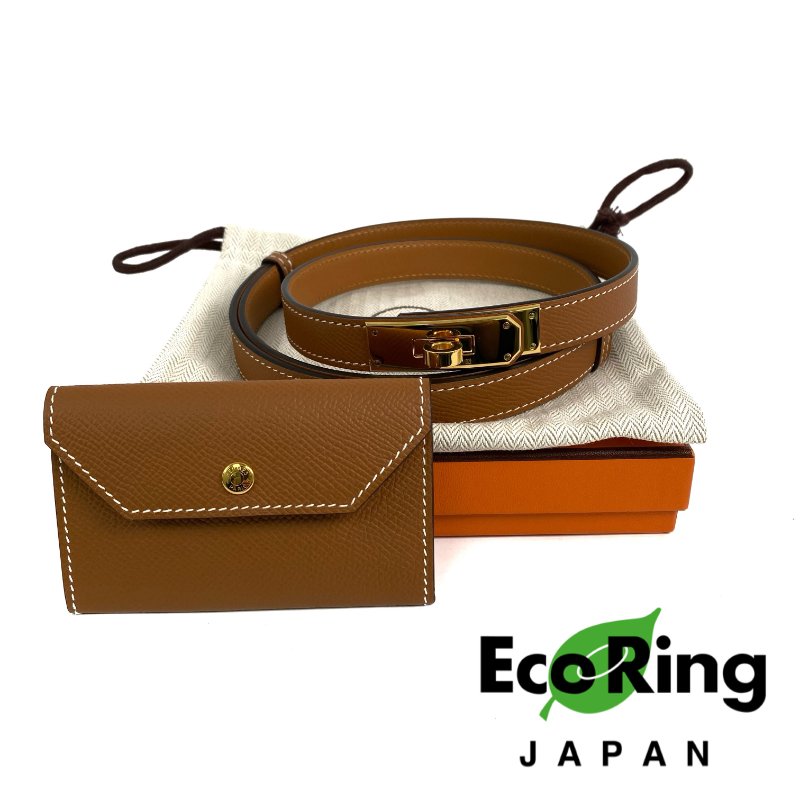 △ Hermes 愛馬仕 Kelly Pocket 18 37 Gold Epsom Calfskin Gold-Plated Hardware Belt Stamp Z 金棕色壓紋小牛皮金色金屬腰帶Z刻 -257018173-0