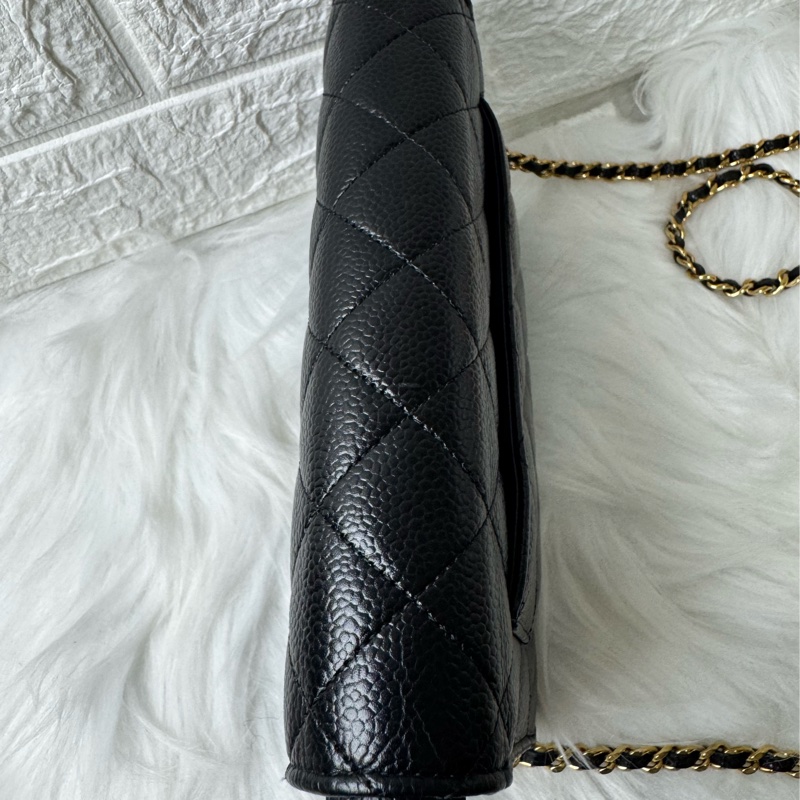 香奈兒經典woc顆粒牛皮-11