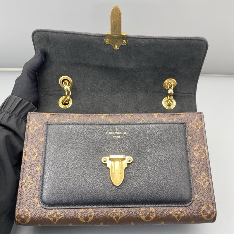 LV維多利亞鏈條包黑色-6