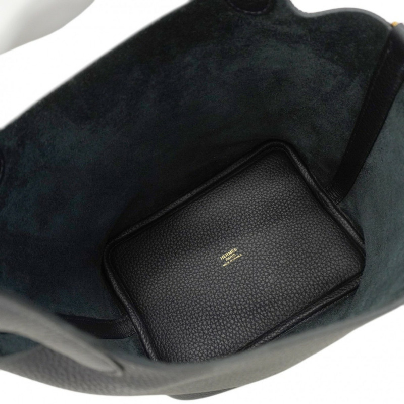 愛馬仕 Hermès Picotin Lock PM 手提包,Taurillon Clemence 藍色靛藍面料,飾有 U 字印記,女士款-3