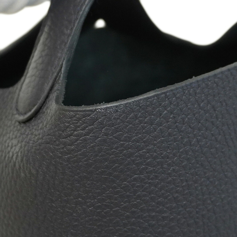 愛馬仕 Hermès Picotin Lock PM 手提包,Taurillon Clemence 藍色靛藍面料,飾有 U 字印記,女士款-6