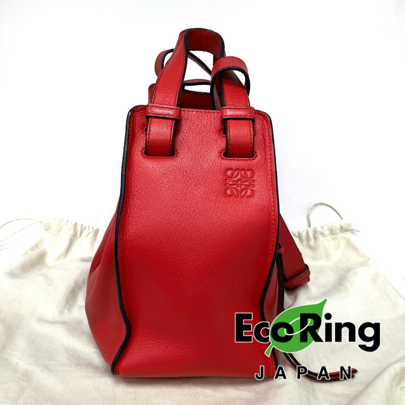 △ Loewe 羅意威 Hammock Red Calfskin Shoulder Bag 紅色小牛皮肩背袋 -257025039-0