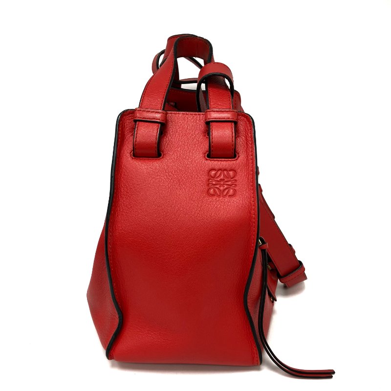 △ Loewe 羅意威 Hammock Red Calfskin Shoulder Bag 紅色小牛皮肩背袋 -257025039-1