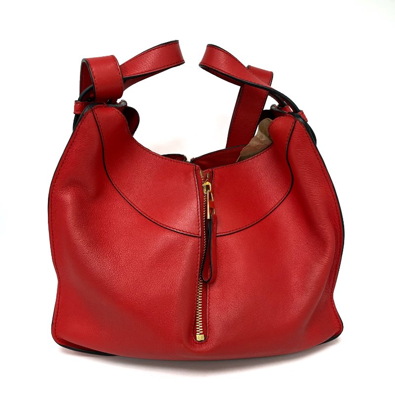 △ Loewe 羅意威 Hammock Red Calfskin Shoulder Bag 紅色小牛皮肩背袋 -257025039-3
