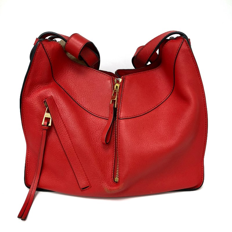 △ Loewe 羅意威 Hammock Red Calfskin Shoulder Bag 紅色小牛皮肩背袋 -257025039-4