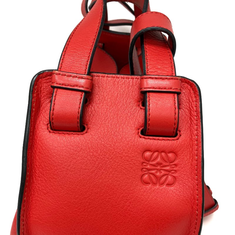 △ Loewe 羅意威 Hammock Red Calfskin Shoulder Bag 紅色小牛皮肩背袋 -257025039-8