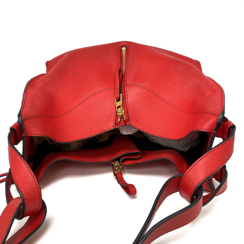 △ Loewe 羅意威 Hammock Red Calfskin Shoulder Bag 紅色小牛皮肩背袋 -257025039-12
