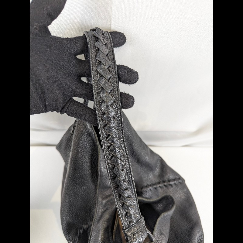 莉亞精品♡BV Cervo hobo黑 二手美品-12