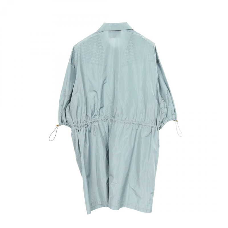 Miu Miu 迷你襯衫裙 #36 MF4806 尼龍科技絲綢 藍色 二手女裝-1