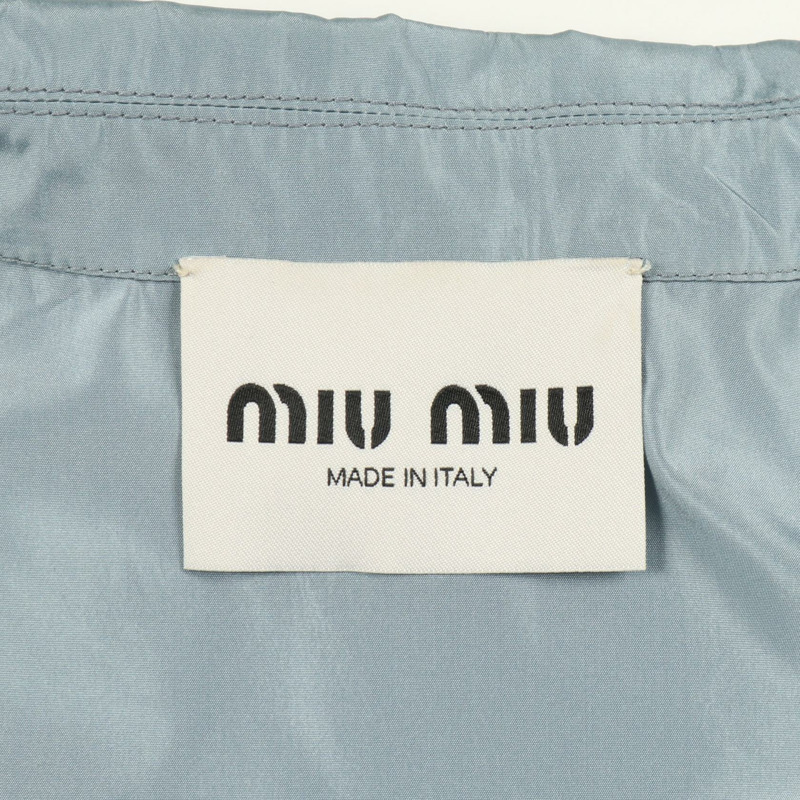 Miu Miu 迷你襯衫裙 #36 MF4806 尼龍科技絲綢 藍色 二手女裝-2