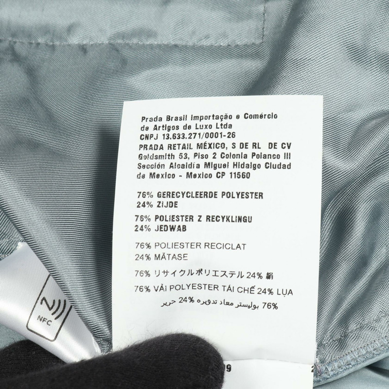 Miu Miu 迷你襯衫裙 #36 MF4806 尼龍科技絲綢 藍色 二手女裝-4