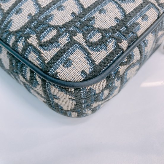 MS0448 Dior 迪奧 緹花布藍色斜肩包 Multifunctional Crossbody Oblique Jacquard Blue x PHW-8
