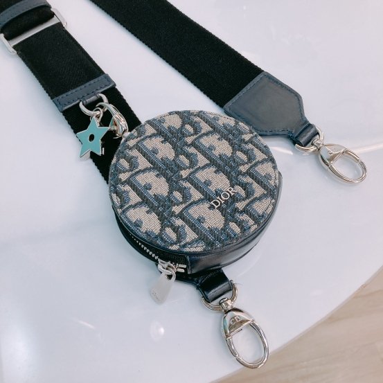 MS0448 Dior 迪奧 緹花布藍色斜肩包 Multifunctional Crossbody Oblique Jacquard Blue x PHW-15