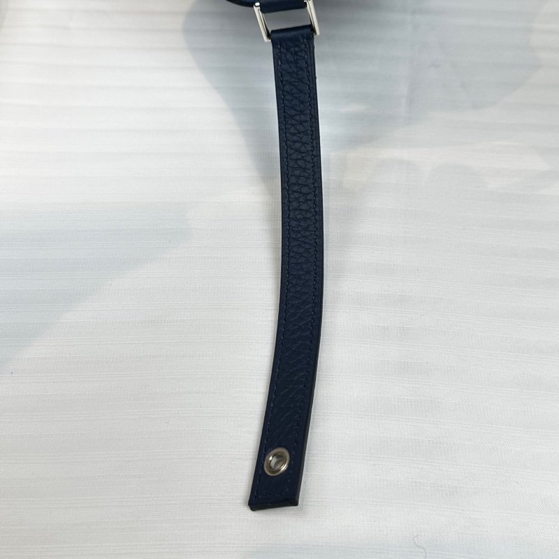 閒置全新 愛馬仕/Hermes Picotin Lock 18 藍色菜籃子手提水桶包23x18x23cm-8