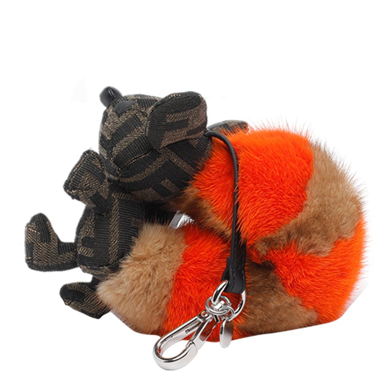 🎉新品好折扣✨Fendi 7AS410 Furette 拼色貂毛 FF造型吊飾-6