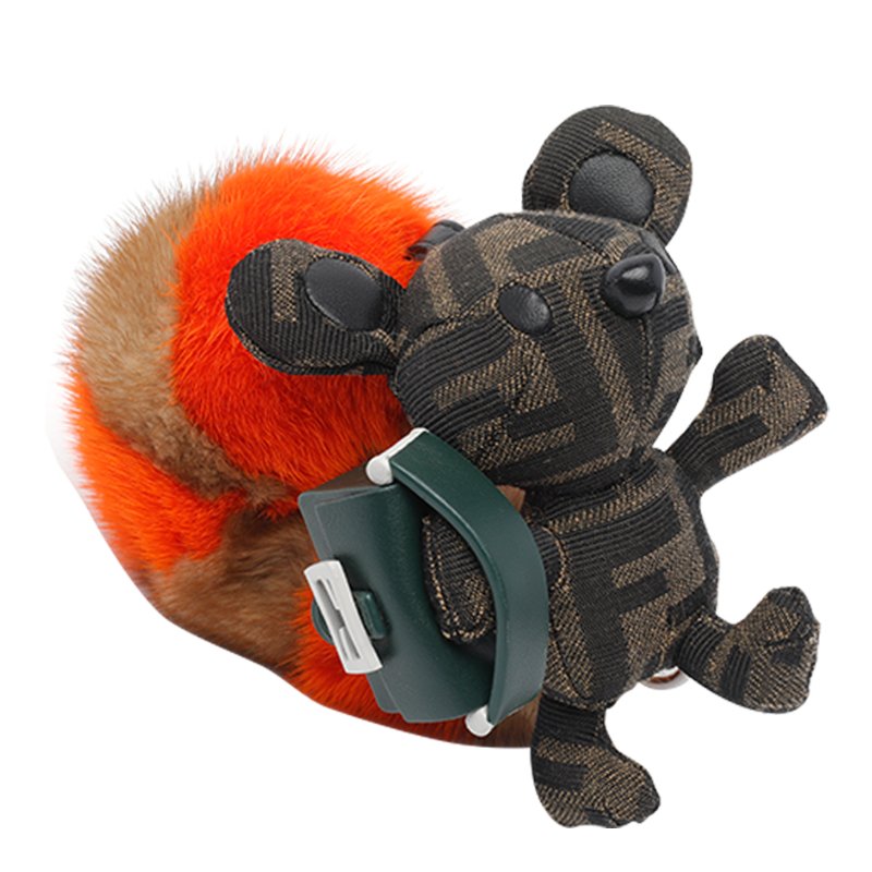 🎉新品好折扣✨Fendi 7AS410 Furette 拼色貂毛 FF造型吊飾-7